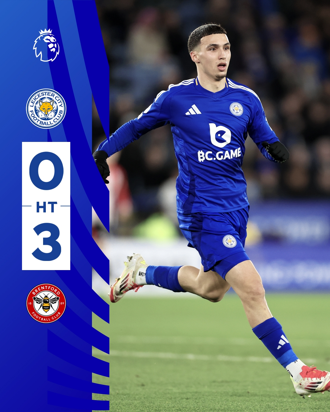  半場0-3！萊斯特若不進球輸球，將主場6連敗0進球創(chuàng)歷史最糟戰(zhàn)績