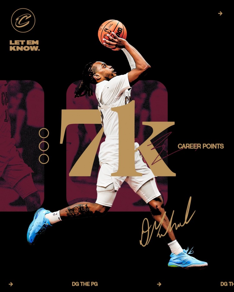  未來可期！加蘭騎士生涯得分達(dá)到7000分 隊(duì)史第11位！
