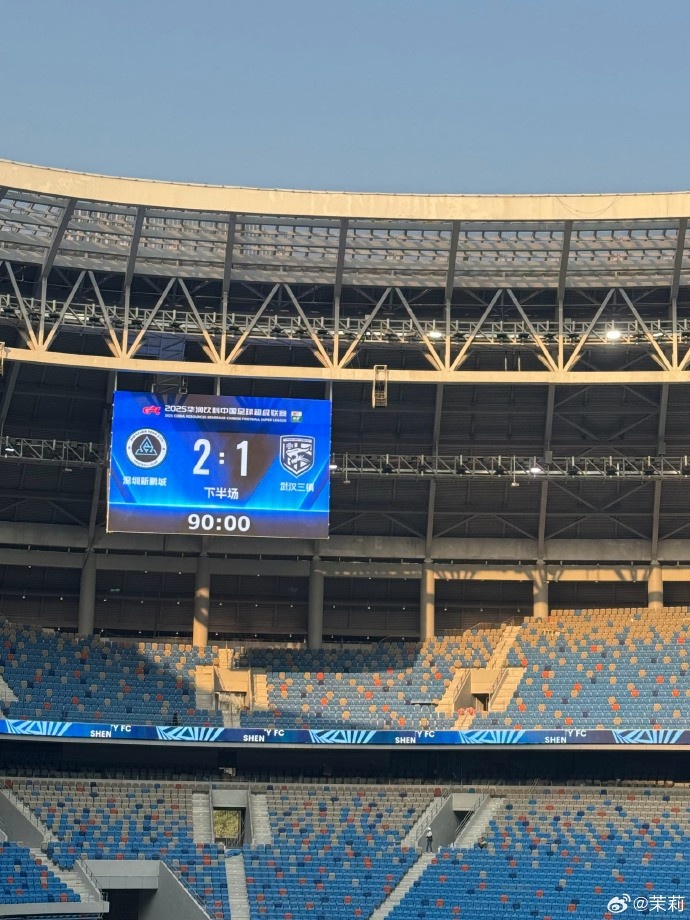  熱身賽：深圳新鵬城在常規(guī)時間2-1勝武漢三鎮(zhèn)，在加時賽2-2戰(zhàn)平